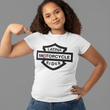 Load image into Gallery viewer, Latina Motorcycle Rider Emblem With Puerto Rican Flag - SensibleTees
