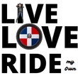 Load image into Gallery viewer, LIVE LOVE RIDE my own with Dominican Flag - SensibleTees