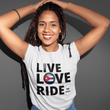 Load image into Gallery viewer, LIVE LOVE RIDE my own with Cuban Flag. - SensibleTees