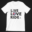 Load image into Gallery viewer, LIVE LOVE RIDE my own with Cuban Flag. - SensibleTees
