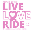 Load image into Gallery viewer, LIVE LOVE RIDE Breast Cancer Awareness T-Shirt - SensibleTees