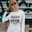 Load image into Gallery viewer, I'm the Crazy FEMALE Biker Everyone warned you about-I ride my own! - SensibleTees