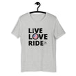 Load image into Gallery viewer, *LIVE LOVE RIDE my own with American Flag - SensibleTees