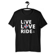 Load image into Gallery viewer, *LIVE LOVE RIDE my own with Dominican Flag - SensibleTees