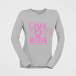 Load image into Gallery viewer, LIVE LOVE RIDE Breast Cancer Awareness T-Shirt - SensibleTees