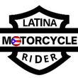 Load image into Gallery viewer, Latina Motorcycle Rider Emblem With Puerto Rican Flag - SensibleTees