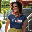 Load image into Gallery viewer, Teacher strong with albanian flag Unisex T-Shirt