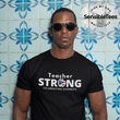Load image into Gallery viewer, Teacher strong with American flag unisex t-shirt