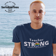 Load image into Gallery viewer, teacher strong with pride flag unisex t-shirt