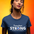 Load image into Gallery viewer, Teacher Strong with Puerto Rican Flag Unisex T-Shirt