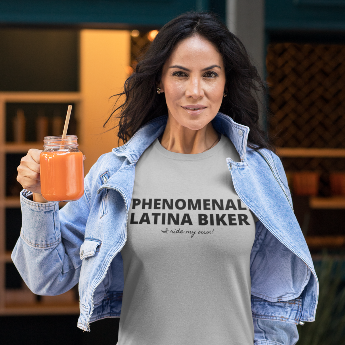 PHENOMENAL Latina Biker FEMALE BIKER SHIRT – SensibleTees