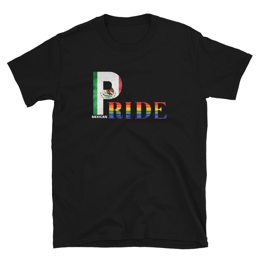 LGBTQIA PRIDE Unisex T-shirt with Mexican Flag