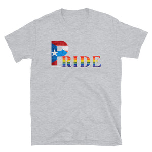 LGBTQIA PRIDE Unisex T-shirt with Puerto Rican Flag