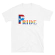 Load image into Gallery viewer, LGBTQIA PRIDE Unisex T-shirt with Puerto Rican Flag