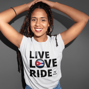 LIVE LOVE RIDE my own with Cuban Flag. - SensibleTees
