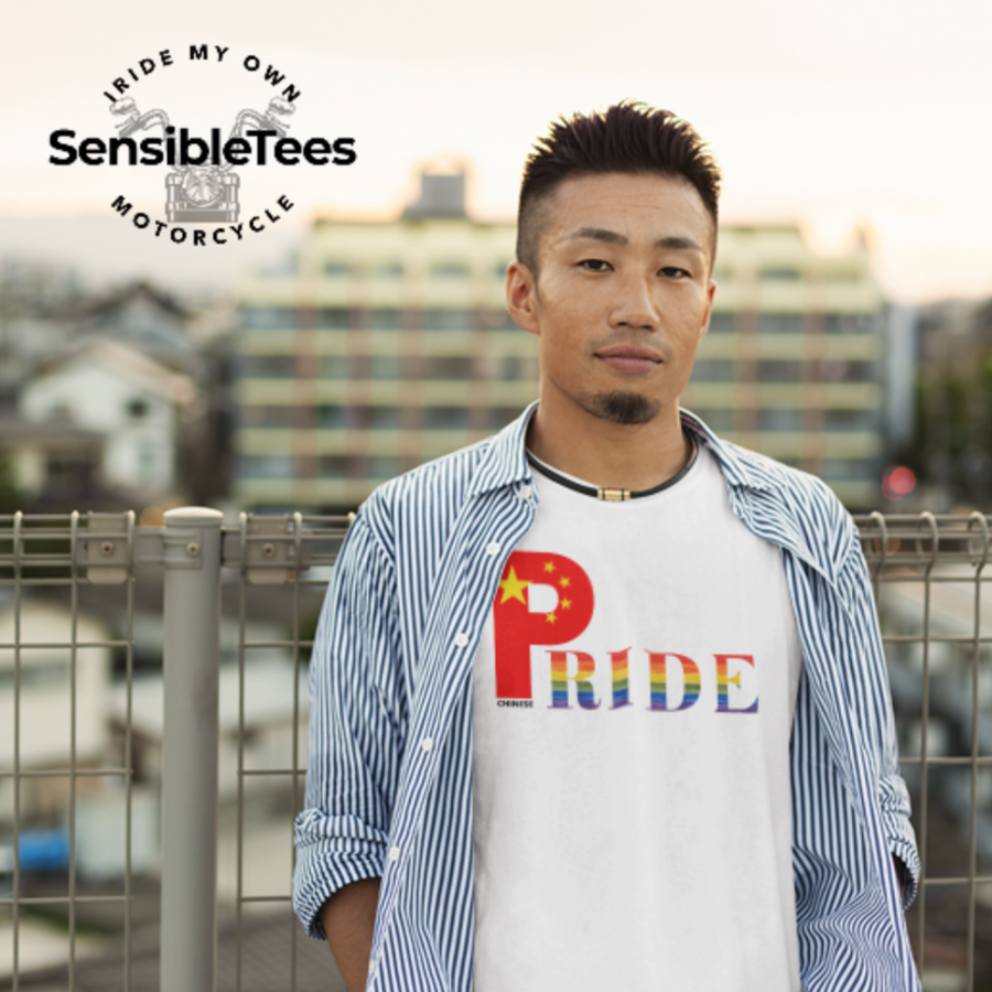 LGBTQIA PRIDE Unisex T-shirt with Chinese Flag