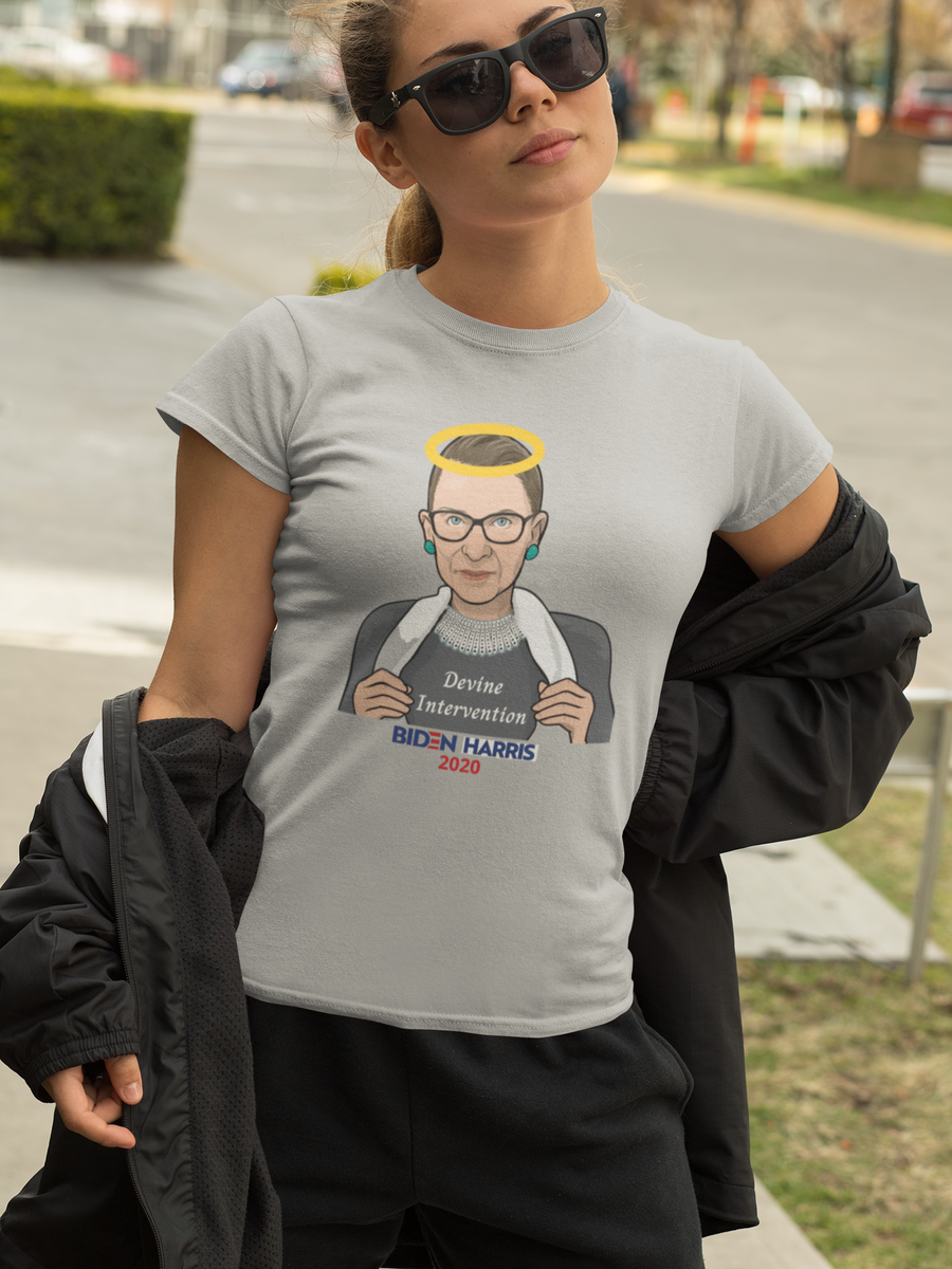 RBG Devine Intervention  Election 2020 Short-Sleeve T-Shirt - SensibleTees