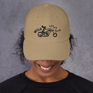 Wild Like My Curls Bagger Motorcycle embroidered  Baseball-Style Cap