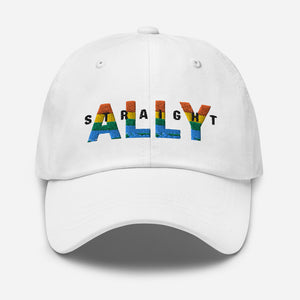 Straight  ALLY for LGBTQIA Community embroidered  Baseball-style cap