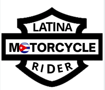 Latina Motorcycle Rider Emblem With Cuban Flag - SensibleTees