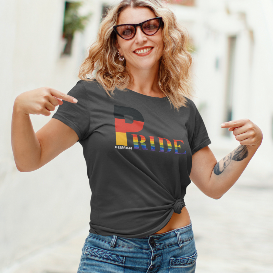 LGBTQIA PRIDE Unisex T-shirt with German Flag