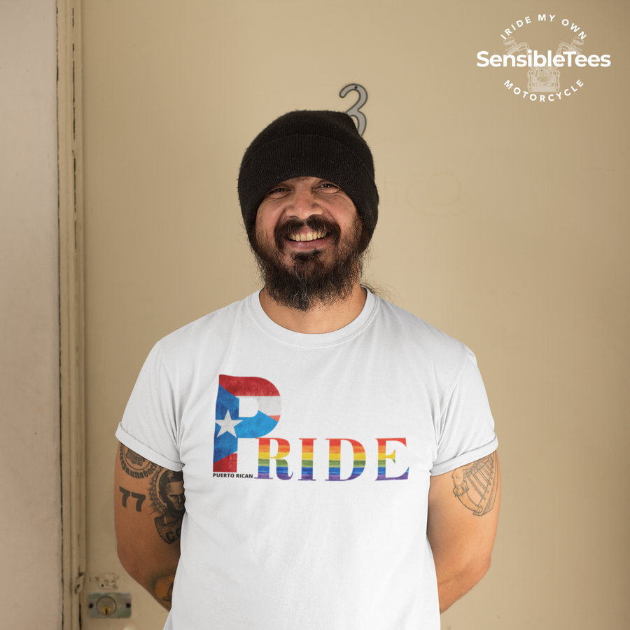 LGBTQIA PRIDE Unisex T-shirt with Puerto Rican Flag