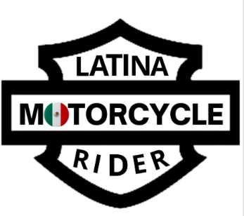 Latina Motorcycle Rider Emblem With Mexican Flag - SensibleTees