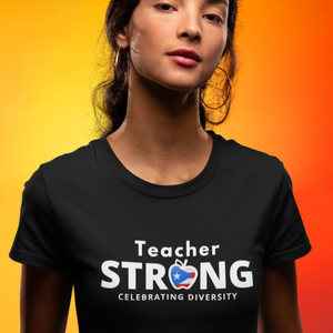 Teacher Strong with Puerto Rican Flag  Unisex T-Shirt