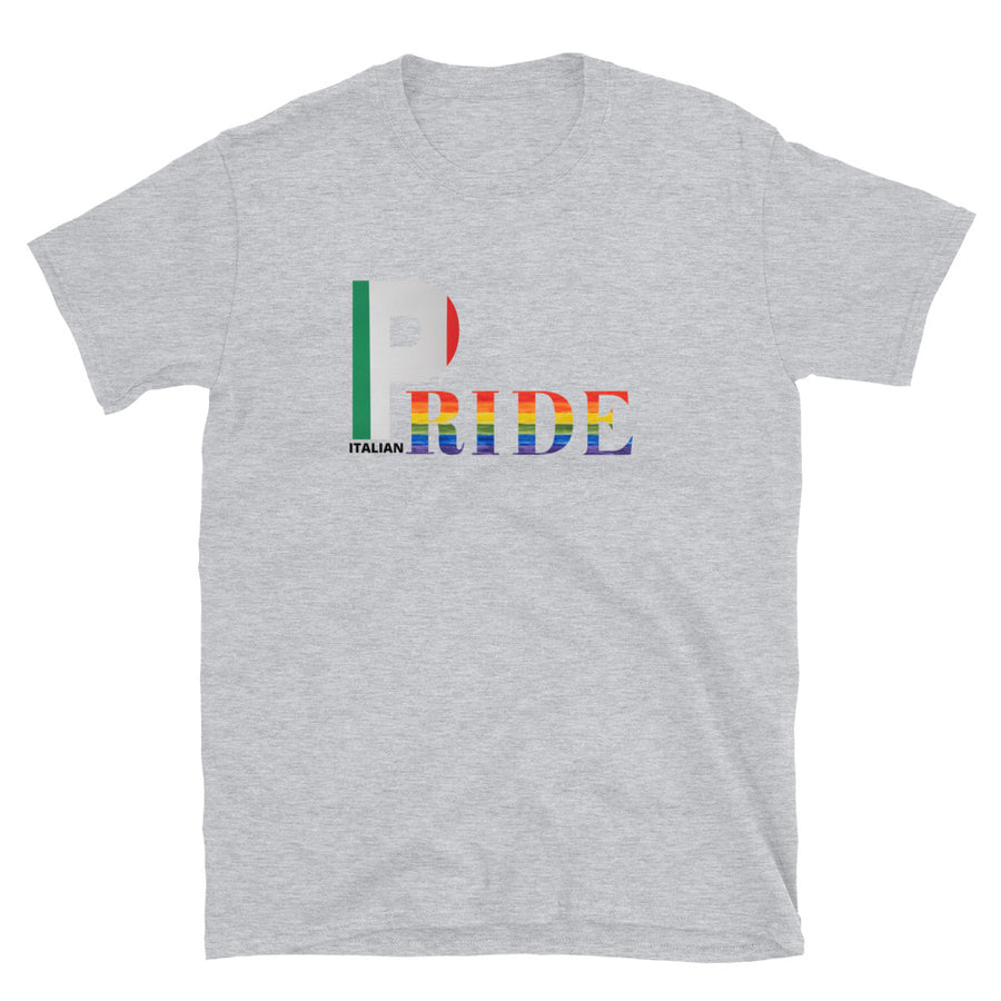 LGBTQIA PRIDE Unisex T-shirt with Italian Flag