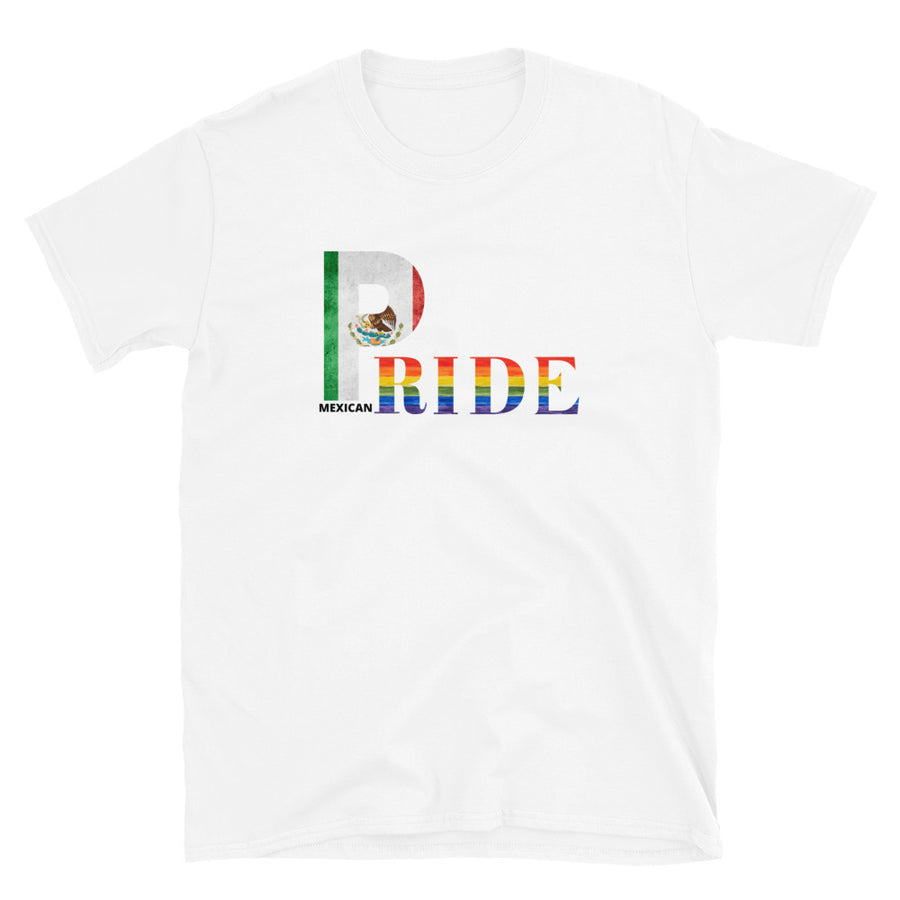 LGBTQIA PRIDE Unisex T-shirt with Mexican Flag