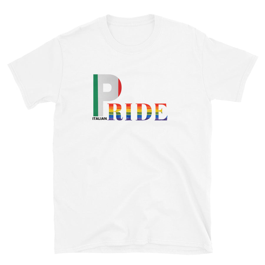 LGBTQIA PRIDE Unisex T-shirt with Italian Flag