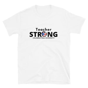 Teacher Strong with Puerto Rican Flag  Unisex T-Shirt